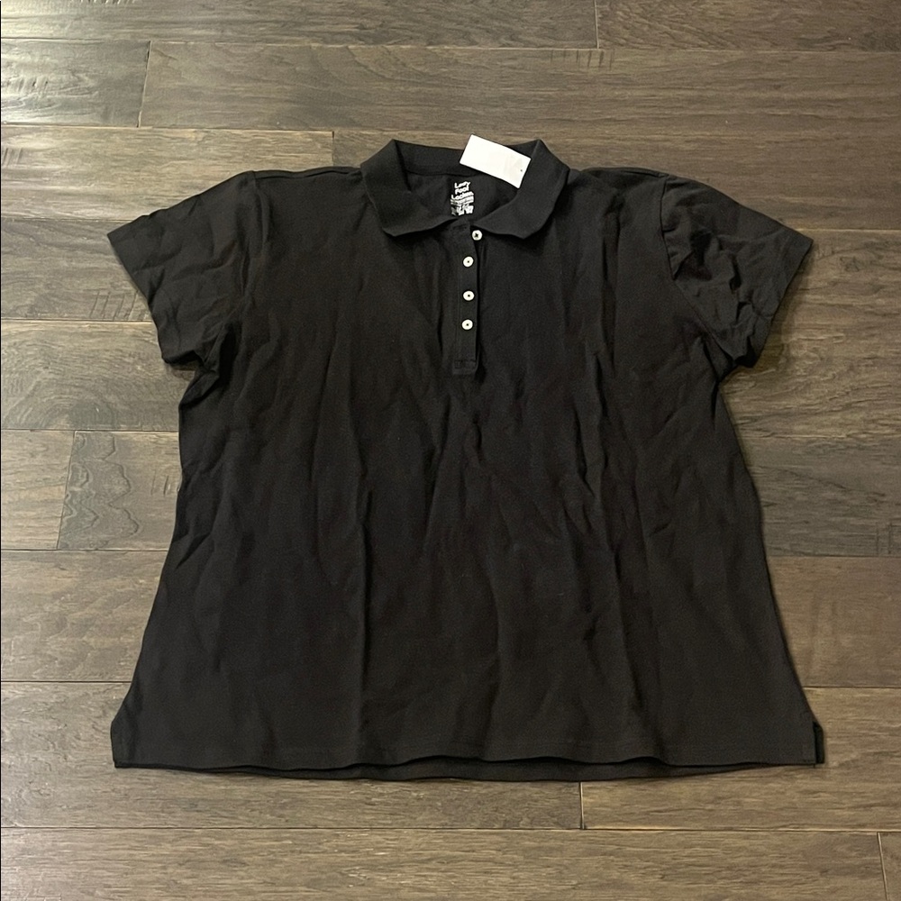 Lady Foot Locker Pique Polo Shirt black new Women’s Size XXL